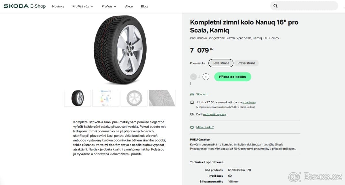Originální zimní sada kol Škoda Kamiq/Scala Nanuq 16"