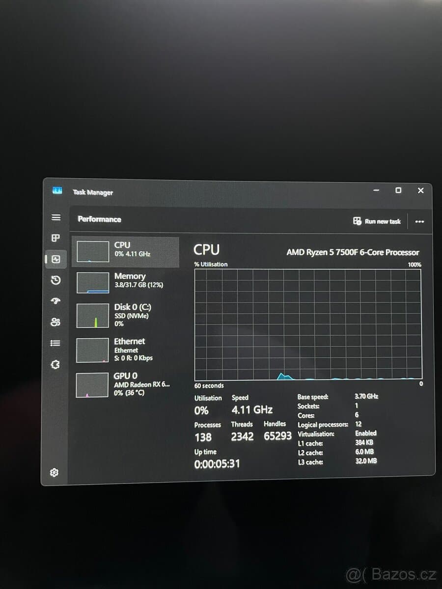 Herní PC Ryzen 5 7500F|RX 6800 XT 16GB|32GB DDR5|1TB NVMe
