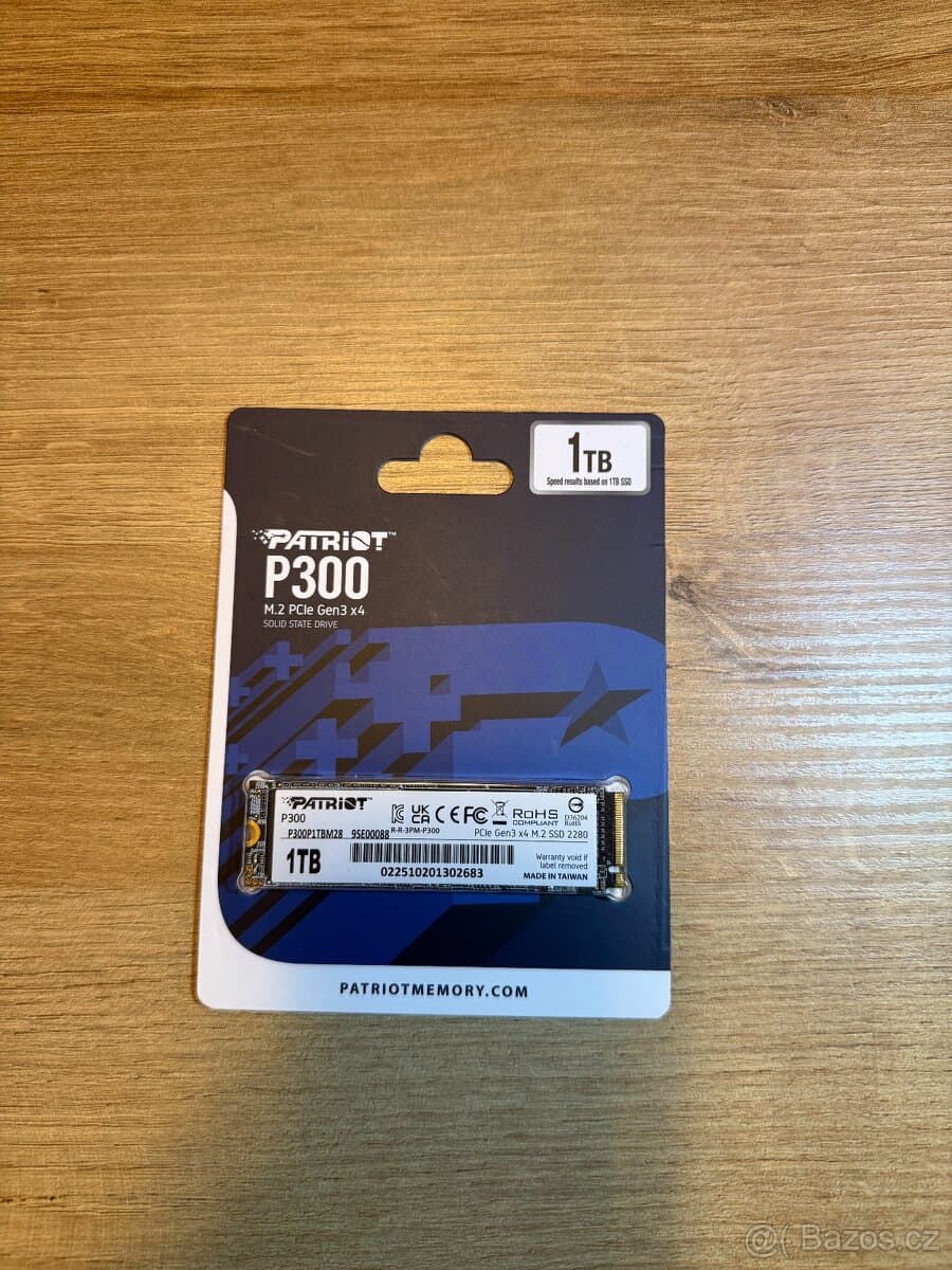 Patriot P300 1TB NVMe M.2 SSD | Nový | Záruka
