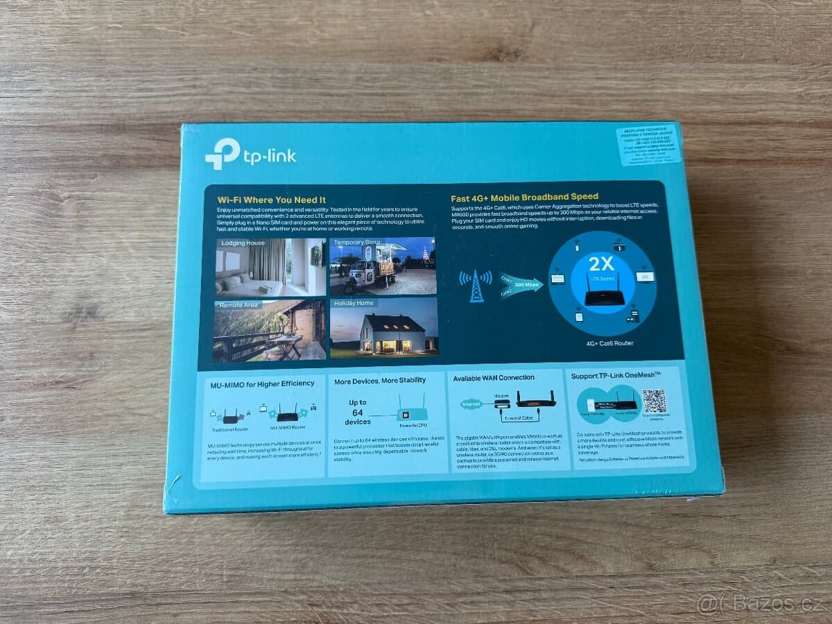 TP-Link Archer MR600 LTE WiFi Router | Nový | Záruka