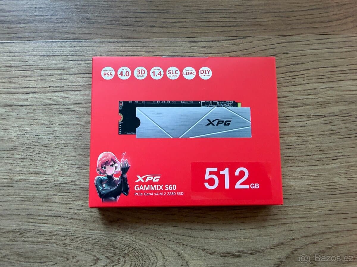 ADATA XPG GAMMIX S60 512GB NVMe M.2 SSD | Nový | Záruka