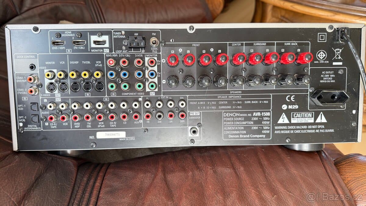 DENON AVR1708- 7.1 receiver, TOP STAV