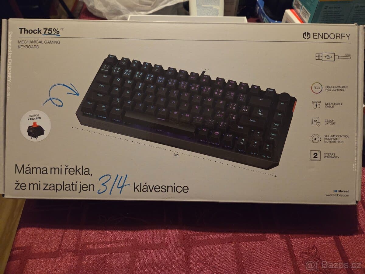 Prodám hráčskou klávesnici Thock 75%