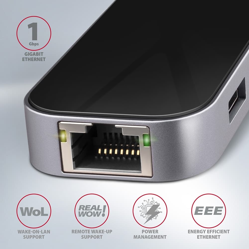 USB HUB | AXAGON HMC-6GL | USB-C 6in1 rozbočovač | Nový