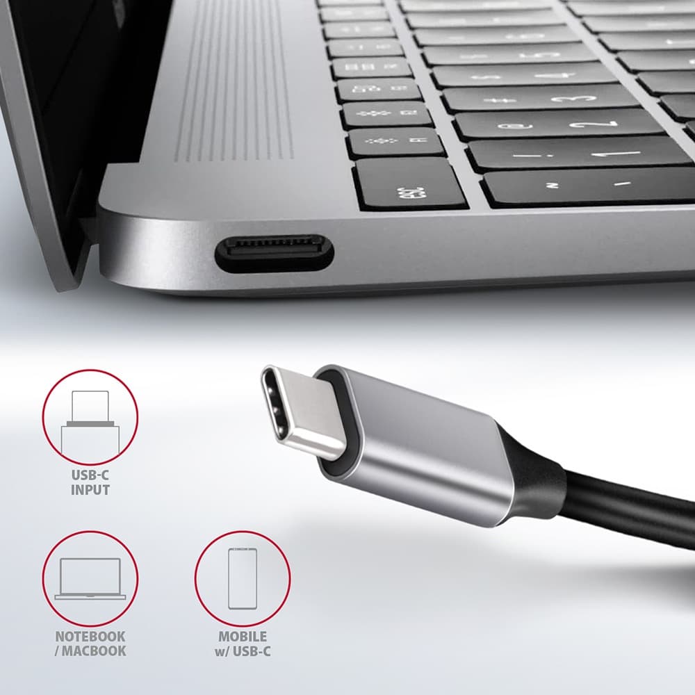 USB HUB | AXAGON HMC-6GL | USB-C 6in1 rozbočovač | Nový
