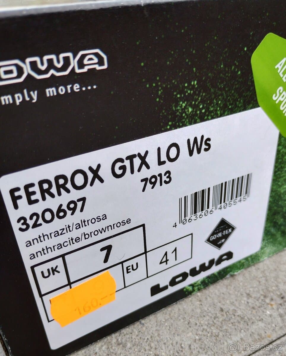 LOWA Ferrox GTX LO Ws 320697 vel. UK7/EUR 41 - levně