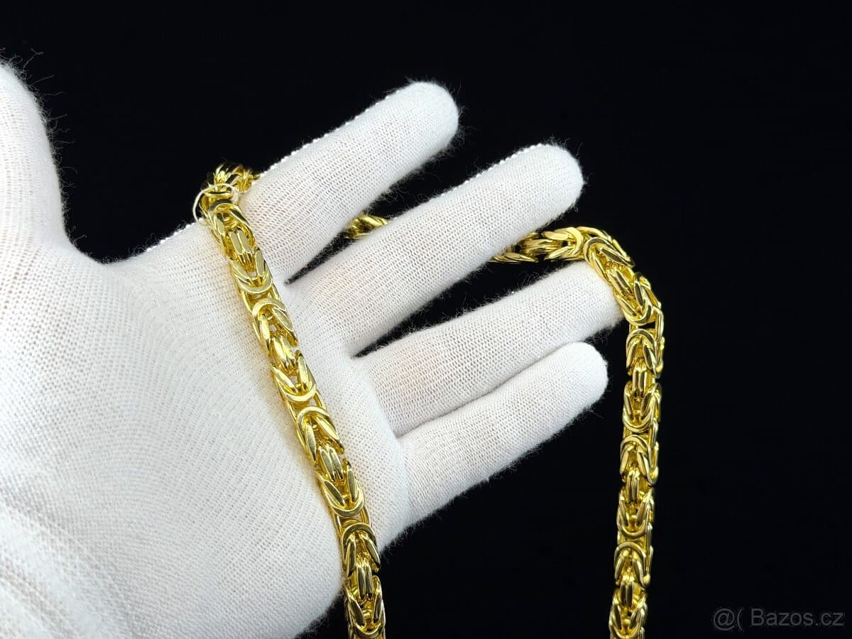 Zlata retez královská vazba 18K 750/1000– 334,65g 3x punc