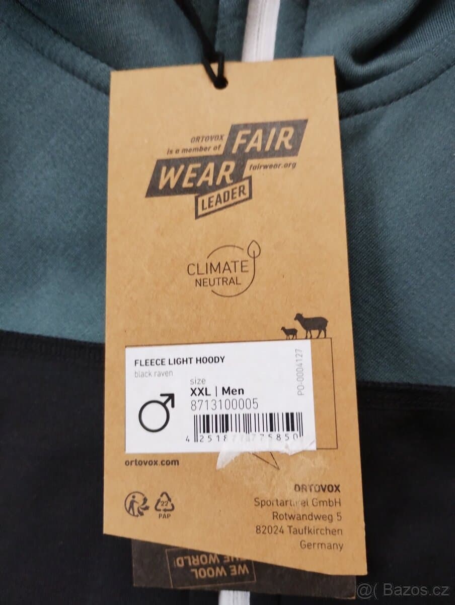 Mikina ORTOVOX FLEECE Light Hoody vel.XXL - levně