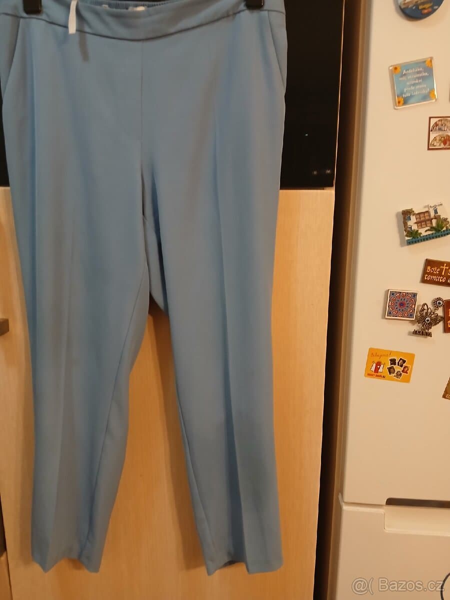 Letní bledě modré kalhoty vel 44