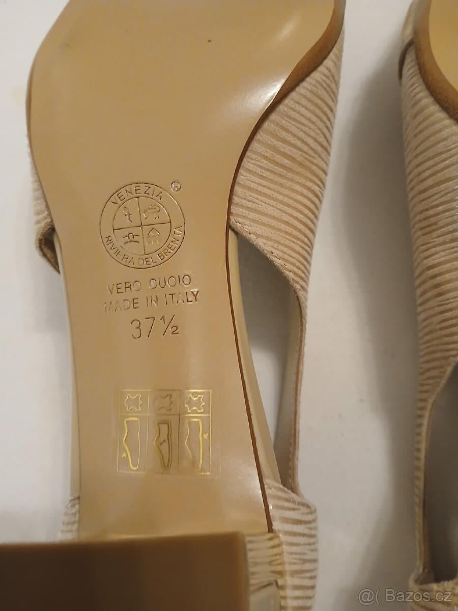 Italské kožené lodičky vel.37,5 cm