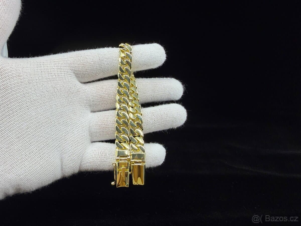 Zlaty naramek Kubánsky vzor 73g 14k 585/1000 3x punc Sk