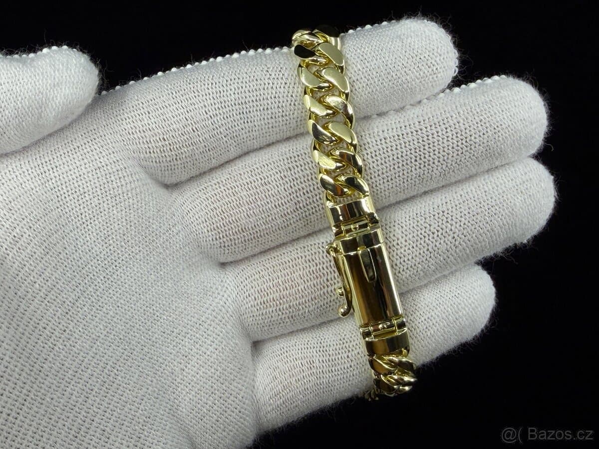 Zlaty naramek Kubánsky vzor 73g 14k 585/1000 3x punc Sk