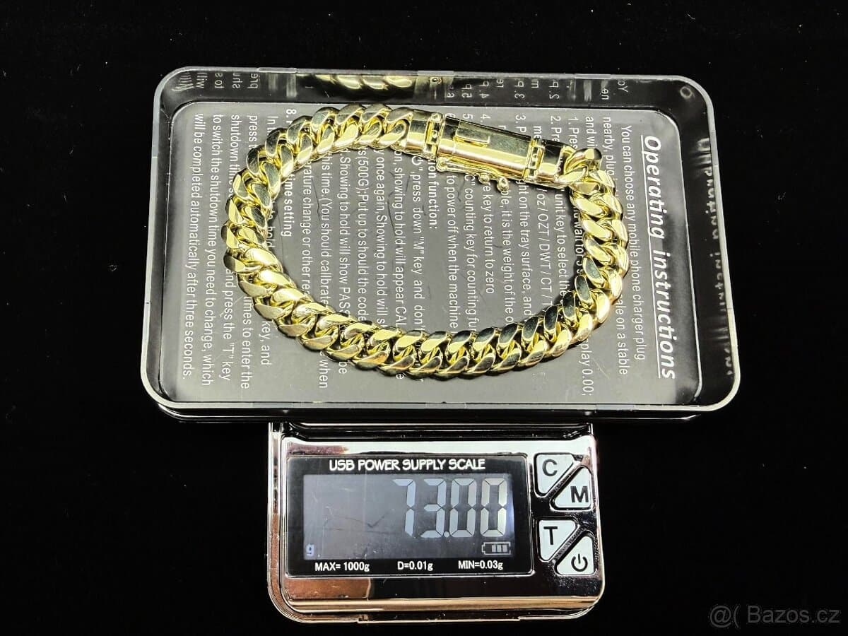 Zlaty naramek Kubánsky vzor 73g 14k 585/1000 3x punc Sk