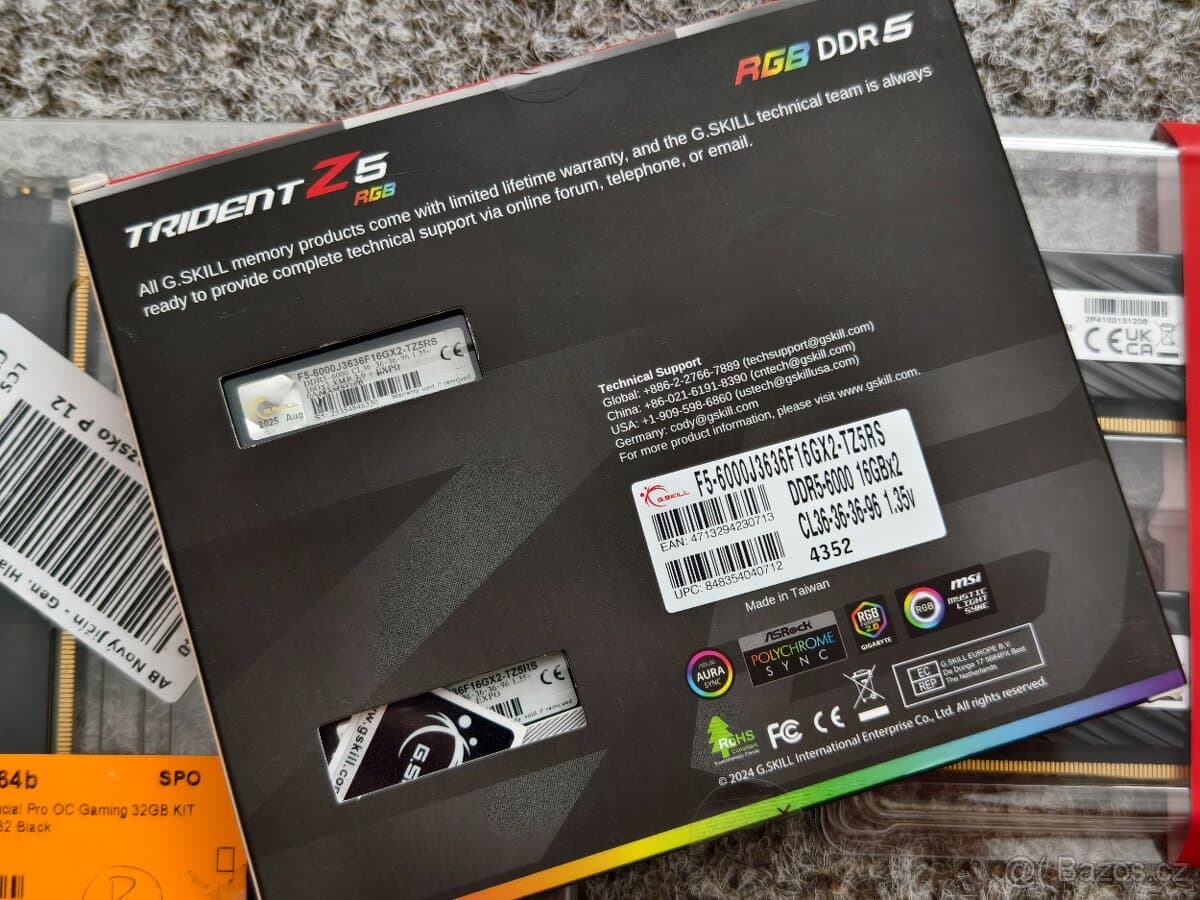 32gb kity ram DDR5 6000MHz - Kingston, Adata,Patriot,G.skill