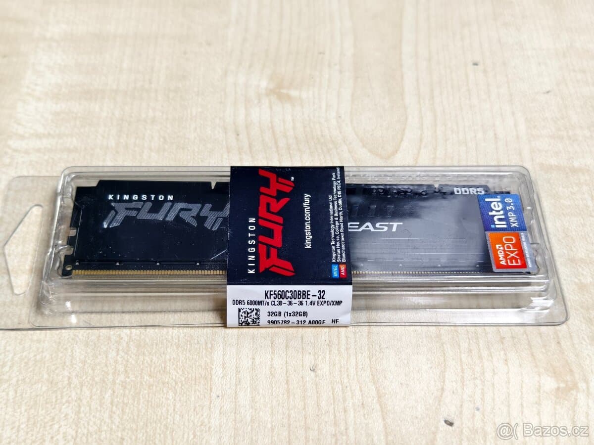 32GB RGB Kingston 6000MHz CL30 - zabalené,záruka,odpočet DPH