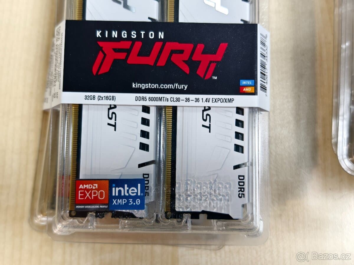 32GB RGB Kingston 6000MHz CL30 - zabalené,záruka,odpočet DPH