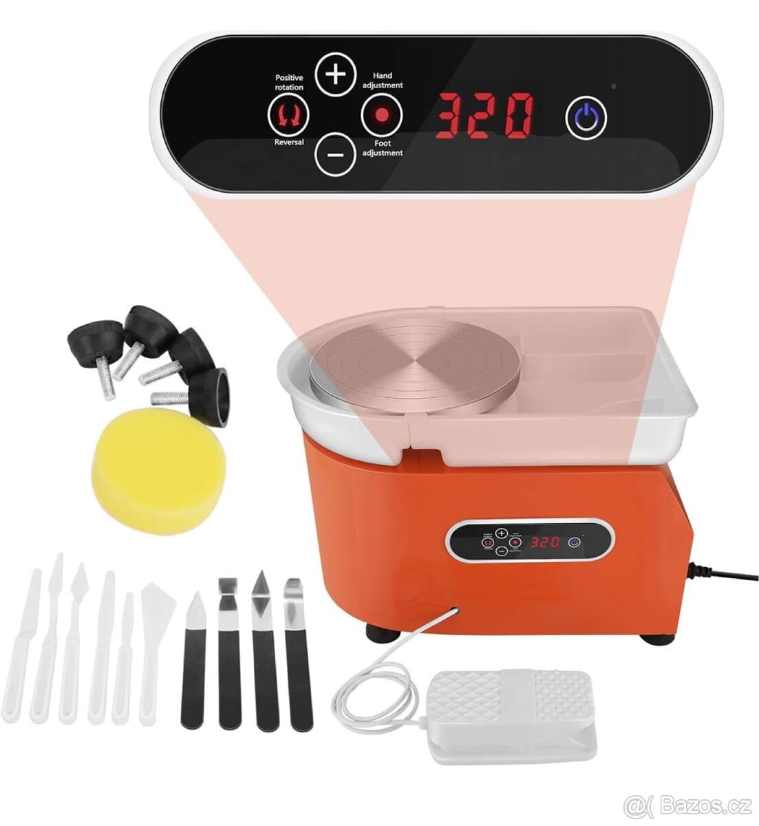 Elektrické hrnčířské kolo s LCD displejem,25cm