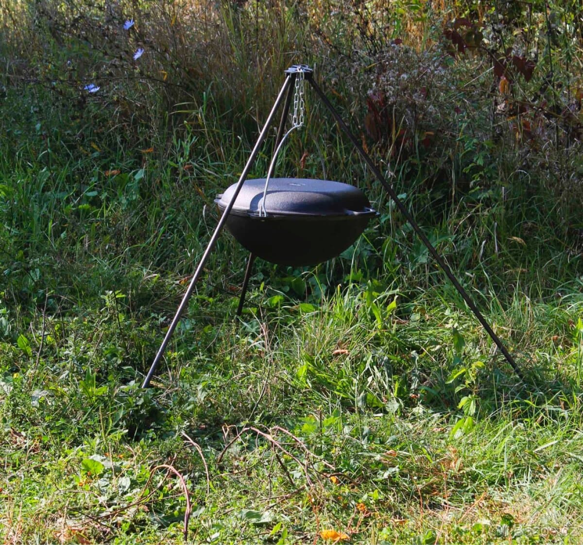 Tatarský/asijský litinový kotlík 12/17l s poklicí
