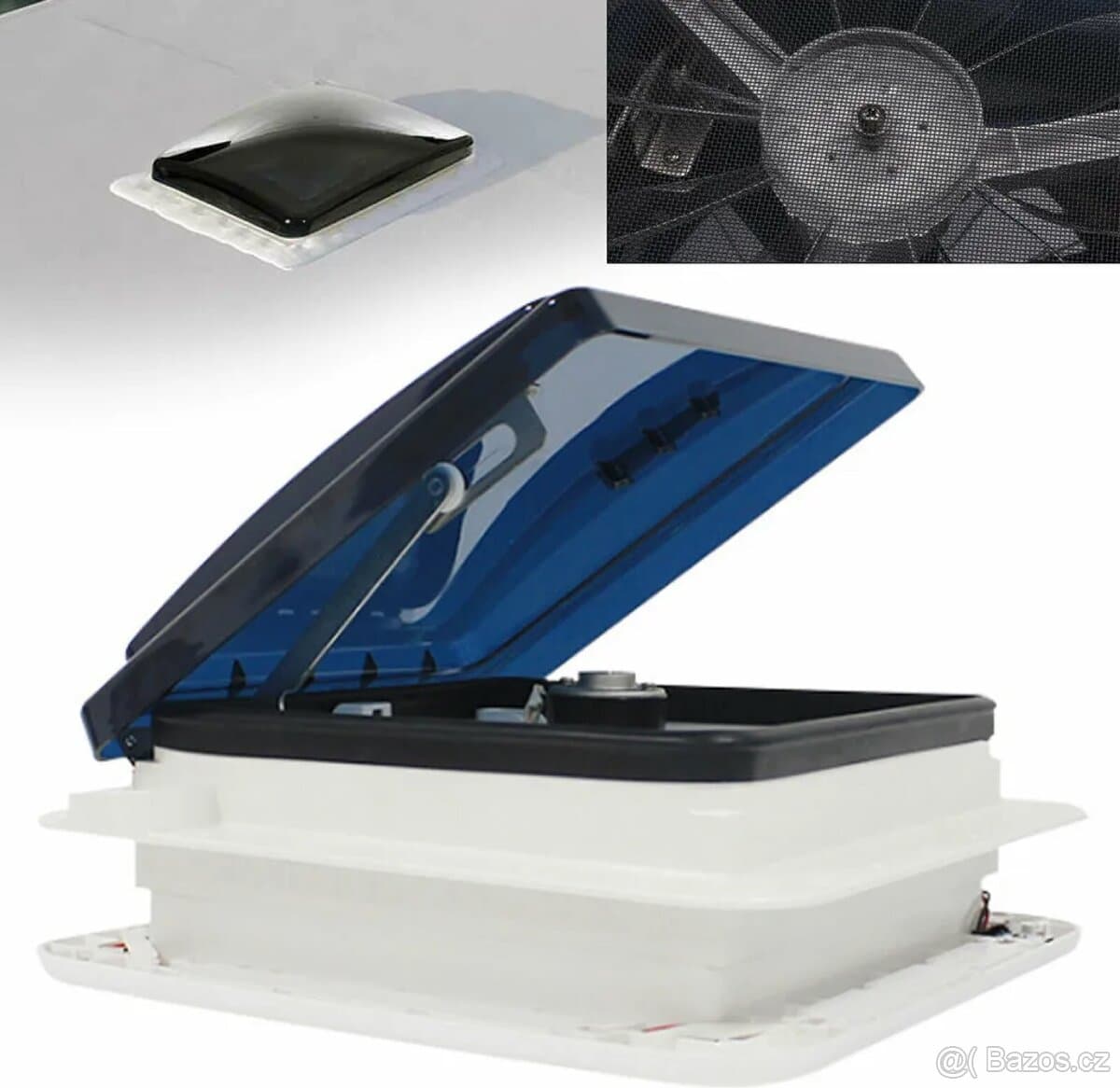 Střešní ventilátor 12V 40×40 cm pro karavan / RV