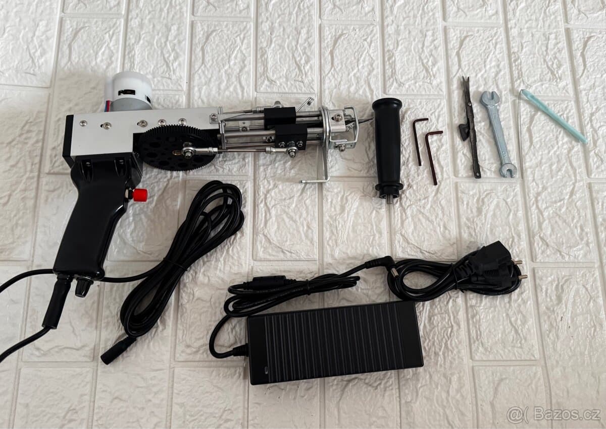 Taftovací pistole 2v1 – tufting gun, stroj na tkaní koberců