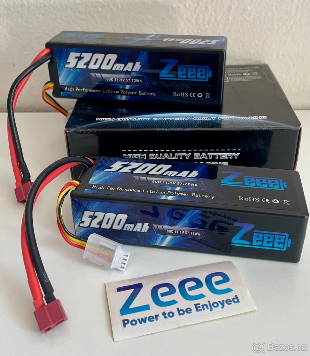 Baterie Zeee 3S LiPo 5200mAh 11,1V 80C s konektorem T -2ks