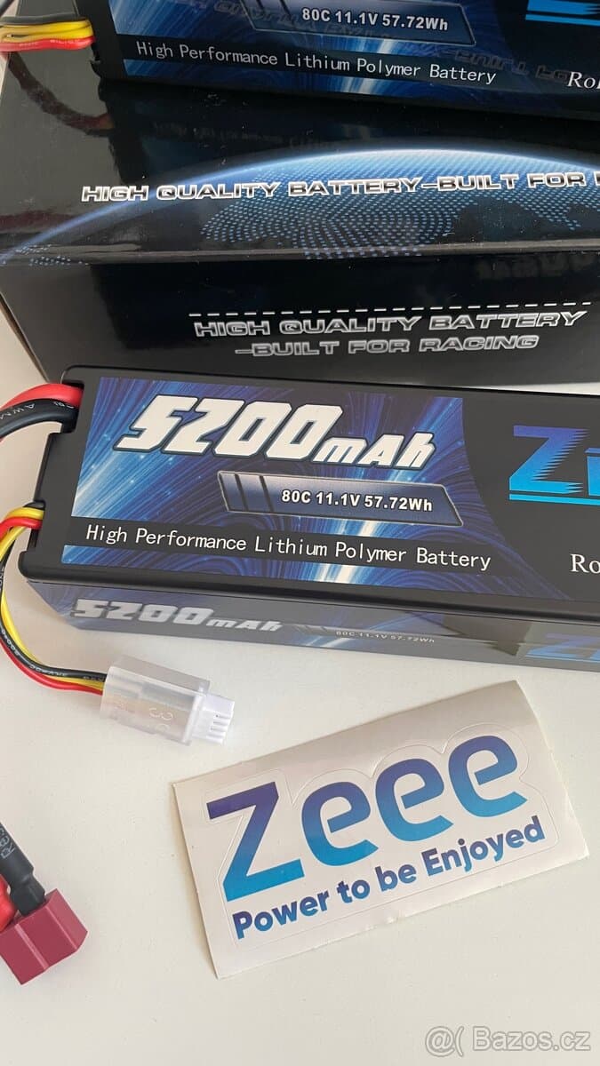 Baterie Zeee 3S LiPo 5200mAh 11,1V 80C s konektorem T -2ks