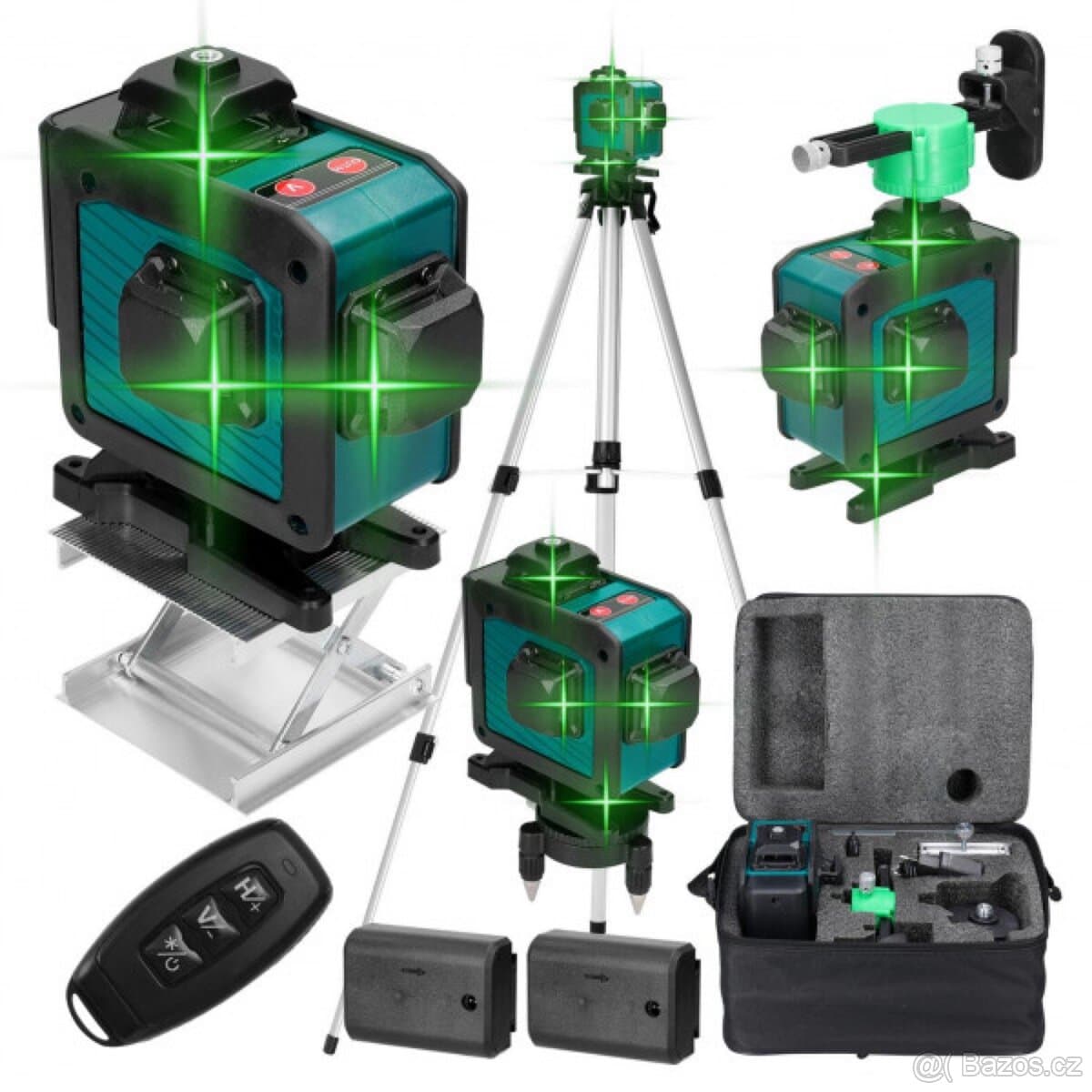 4D křížový laser se stativem – 16 linií, samonivelační