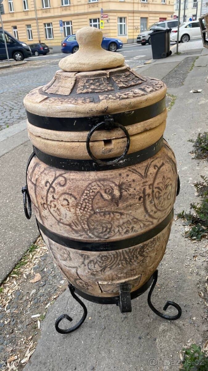 Exkluzivní tandoor „Fénix“ 60l s odklápěcí víkem
