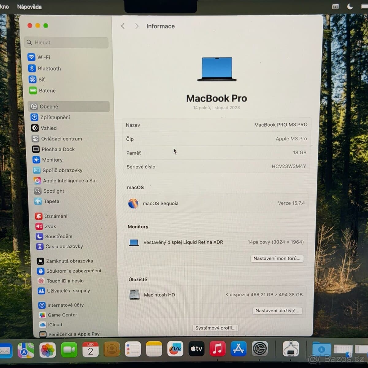 APPLE MACBOOK PRO 14” M3PRO/512GB/18GB/99% BATERIE