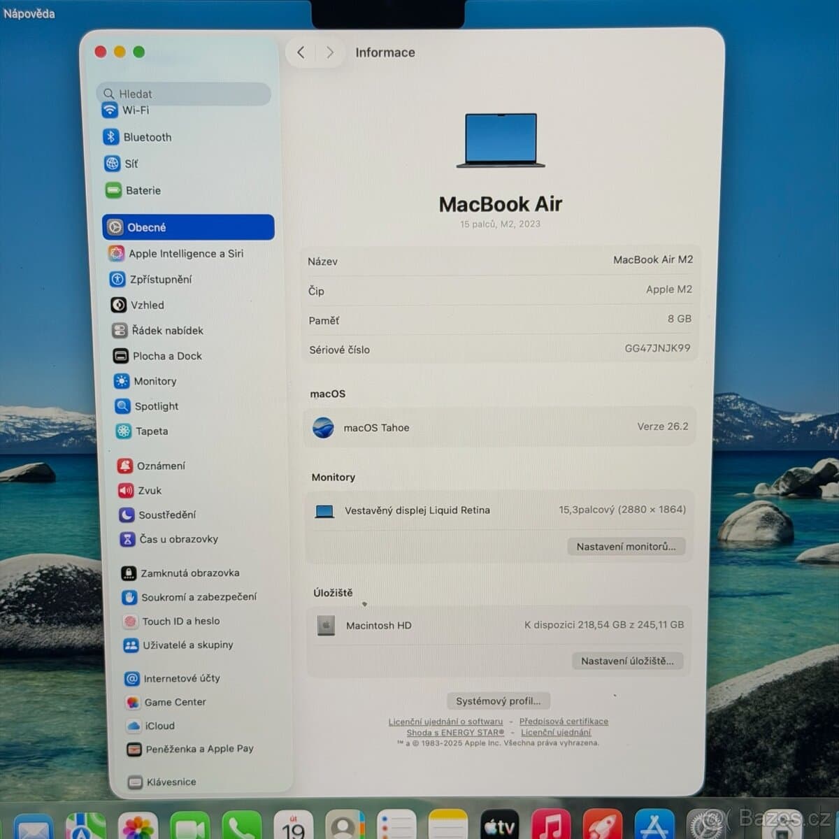 APPLE MACBOOK AIR 15” M2/256GB/8GB,BATERIE 90%