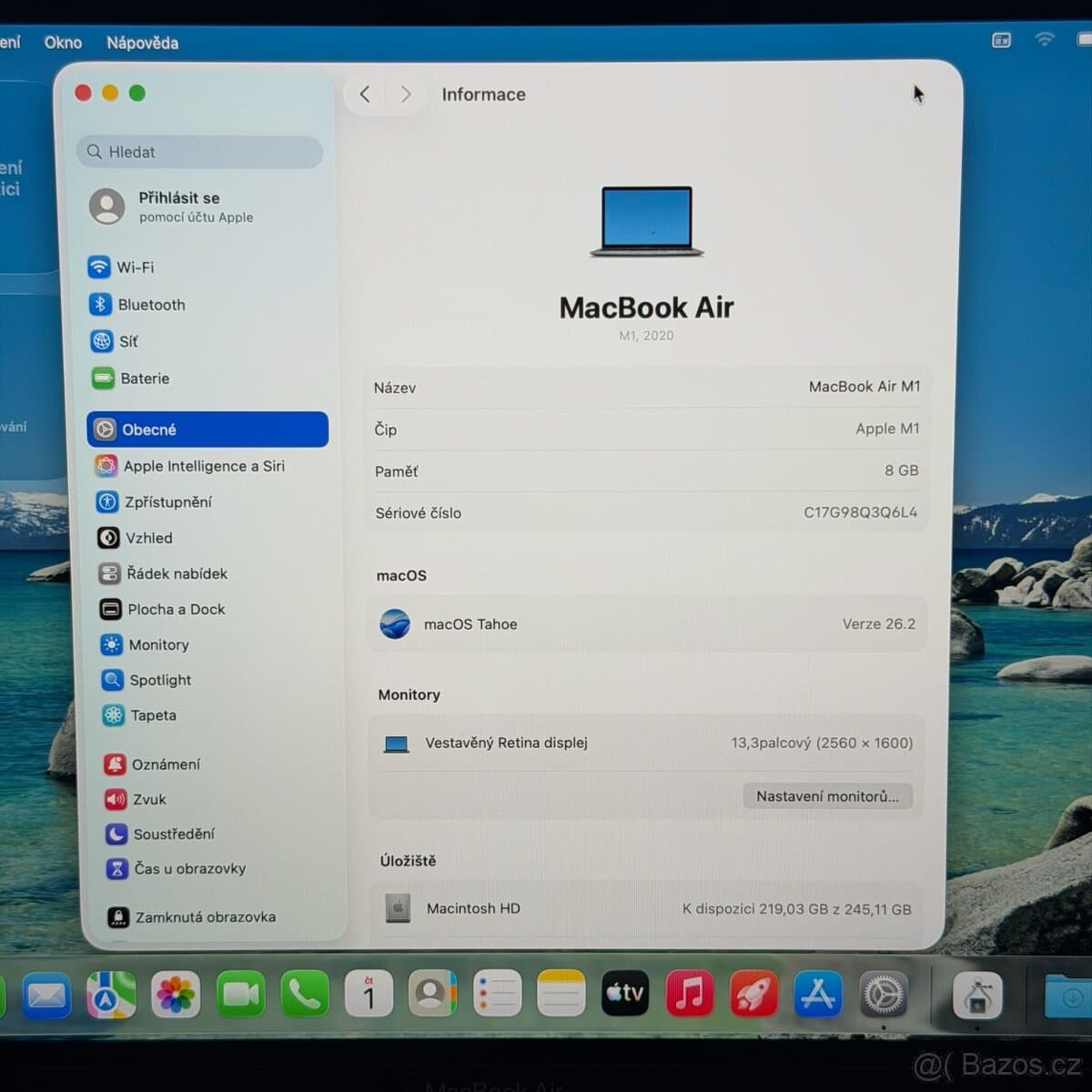 APPLE MACBOOK AIR 13” 2020 M1/8GB RAM/256GB