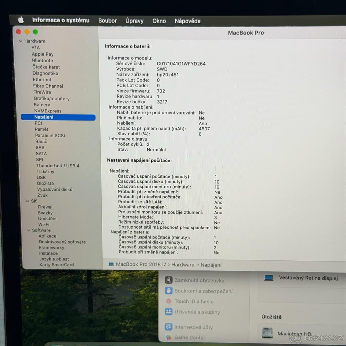 APPLE MACBOOK PRO 13” 2018 i7/16GB RAM/256GB/BATERIE 100%