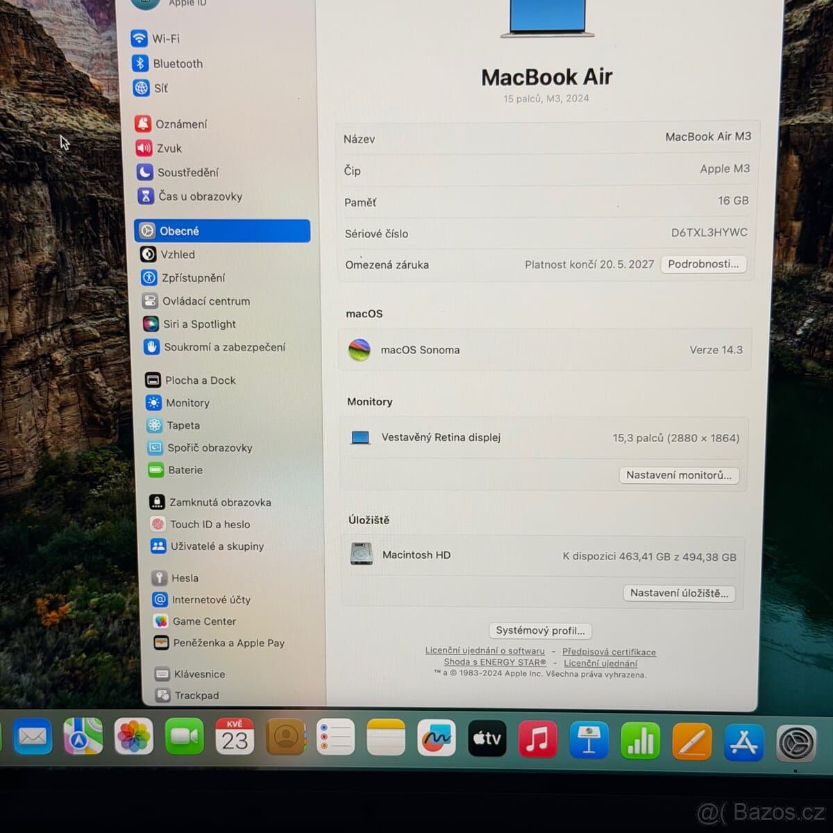 NOVÝ APPLE MACBOOK AIR 15” M3/512GB/16GB,ZARUKA APPLE 1 ROK